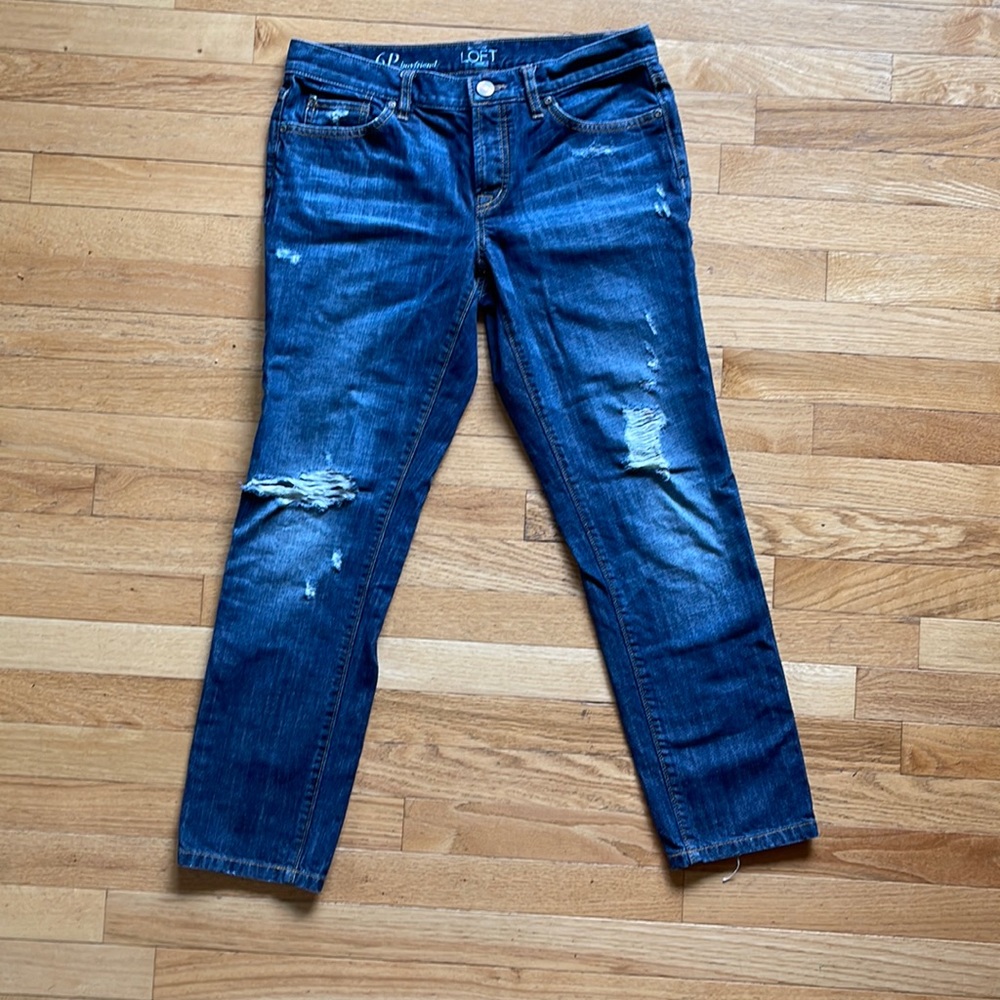 Ann Taylor Loft Medium Wash Straight Legged Cut Jeans